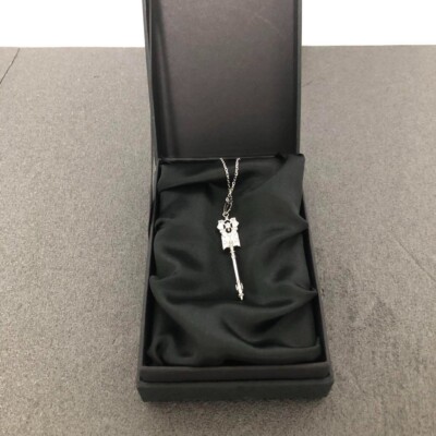 Final Fantasy 14 Silver Necklace Pendant Crystal Exarch's Cane