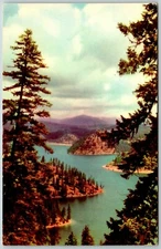 Coeur D'Alene Lake, Idaho, Union 76 Oil Company  - Postcard