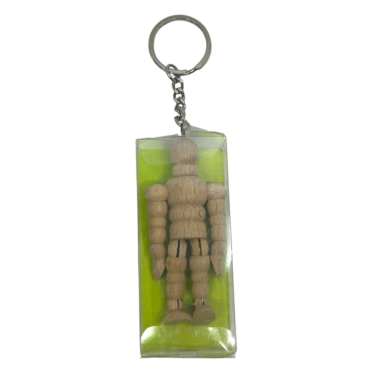 Arty Micro Manikin Keychain Jointed Poseable Artist Doll Wood 2.5