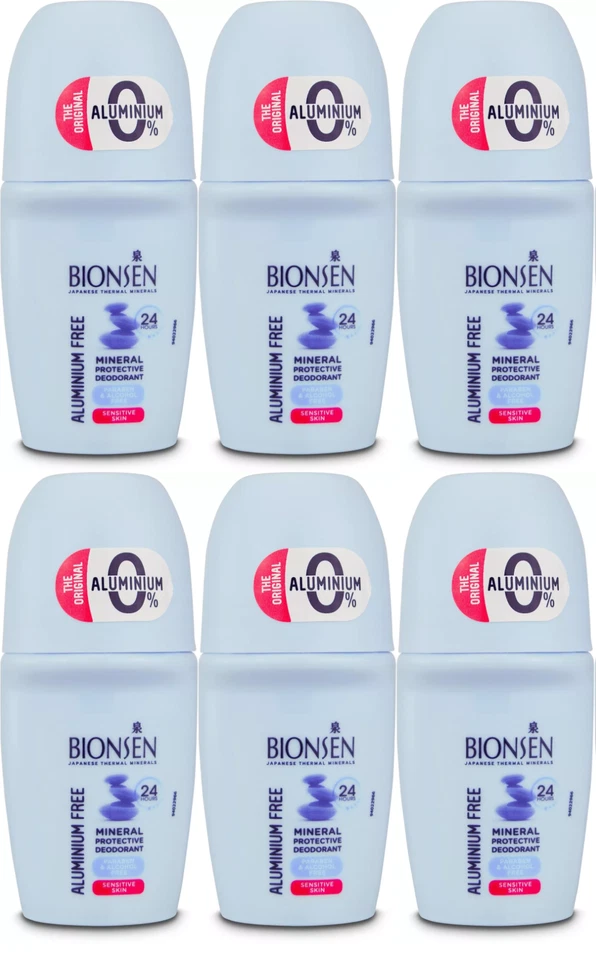 Bionsen Roll-On Deodorant For Sensitive Skin Paraben 50ml 3 or 6-pack