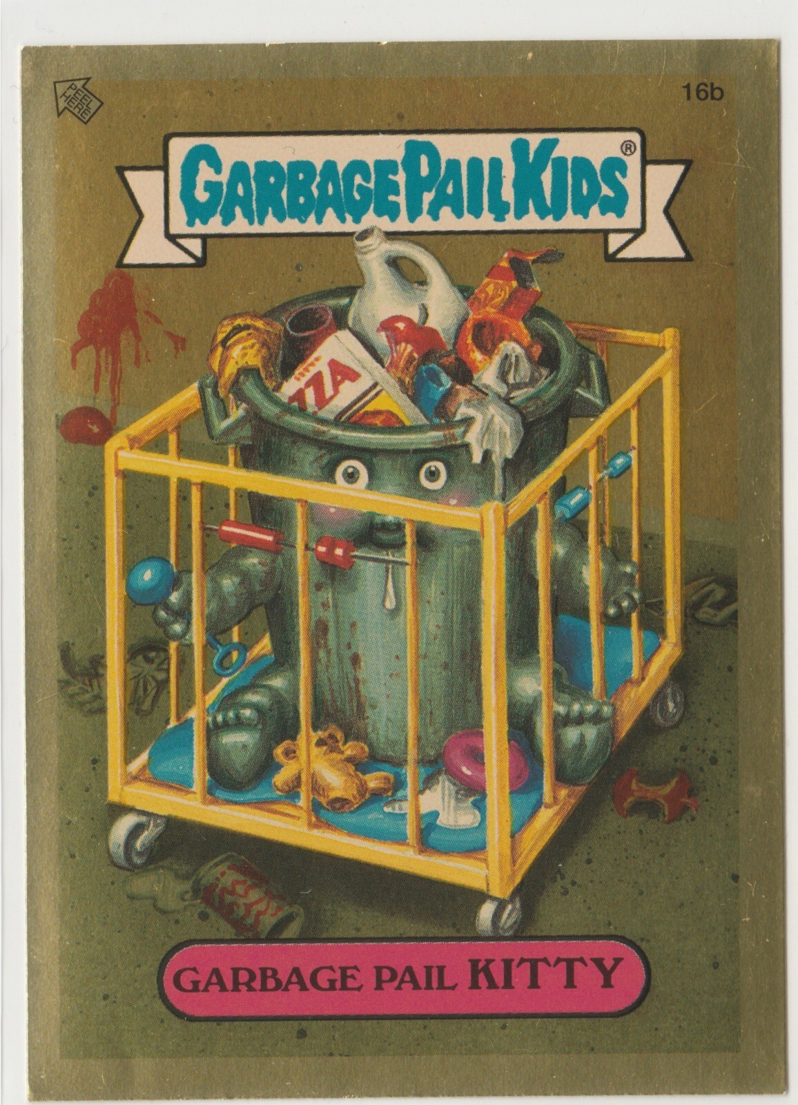 Gold Foil Garbage Pail Kitty #16b GPK 2004 Series 3 Card