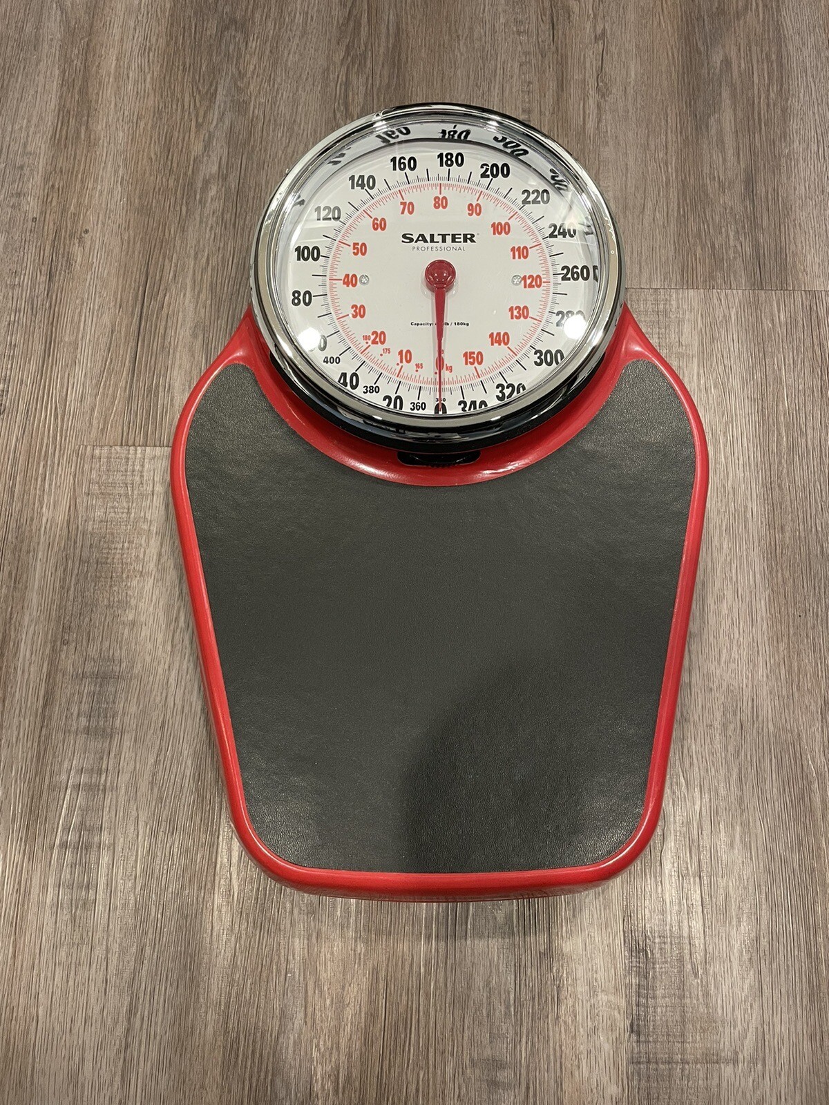 Salter ProHelix Professional Oversized Bathroom Scale with Black/Red