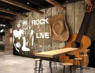 3D Rock Musik M4022 Tapete Wandbild Selbstklebend Abnehmbare Aufkleber Eve
