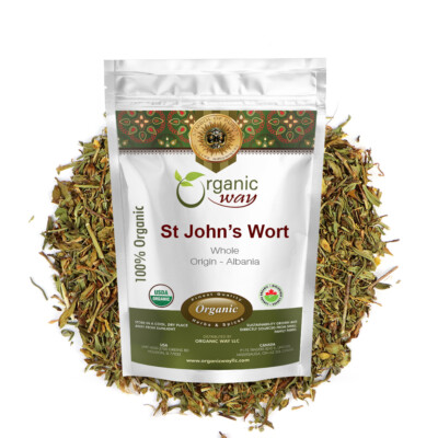 Organic Way St. John's Wort Whole - Organic, Kosher & USDA Certified