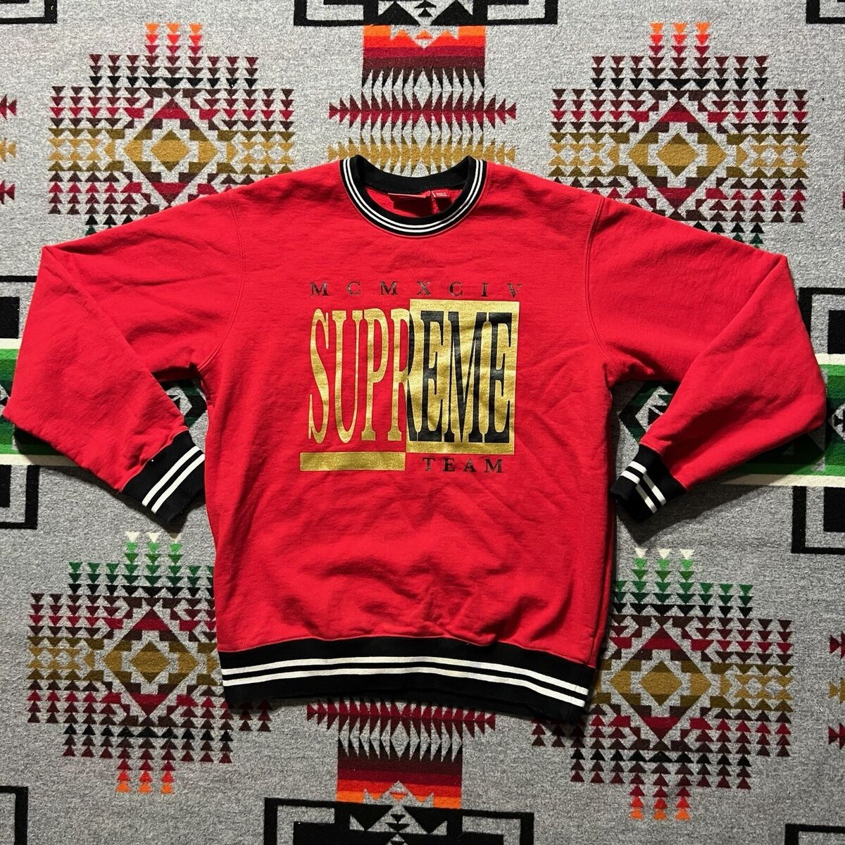 SUPREME Team Pullover Sweatshirt Crewneck Men's Size Medium SUPREME Team Pullover Sweatshirt Crewneck Men's Size Medium