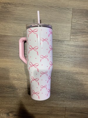 Hobby Lobby Pink Bows & Hearts Stainless Steel 40 oz Tumbler