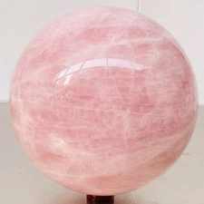 Natural Pink Rose Quartz Sphere Crystal Ball Reiki Healing 13720G