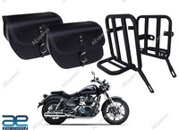 Beutel Mit Sattel Stay Halterung Schwarz FüR Royal Enfield Super Meteor 650 @ UK