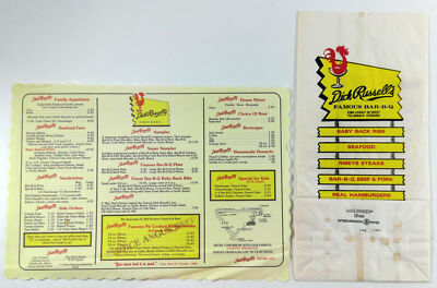 1980's DICK RUSSELL'S Famous Bar-B-Q Restaurant Mobile Alabama