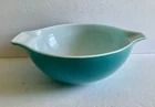 Vintage Pyrex Cinderella Style Mixing Bowl #444 4qt Solid Turquoise
