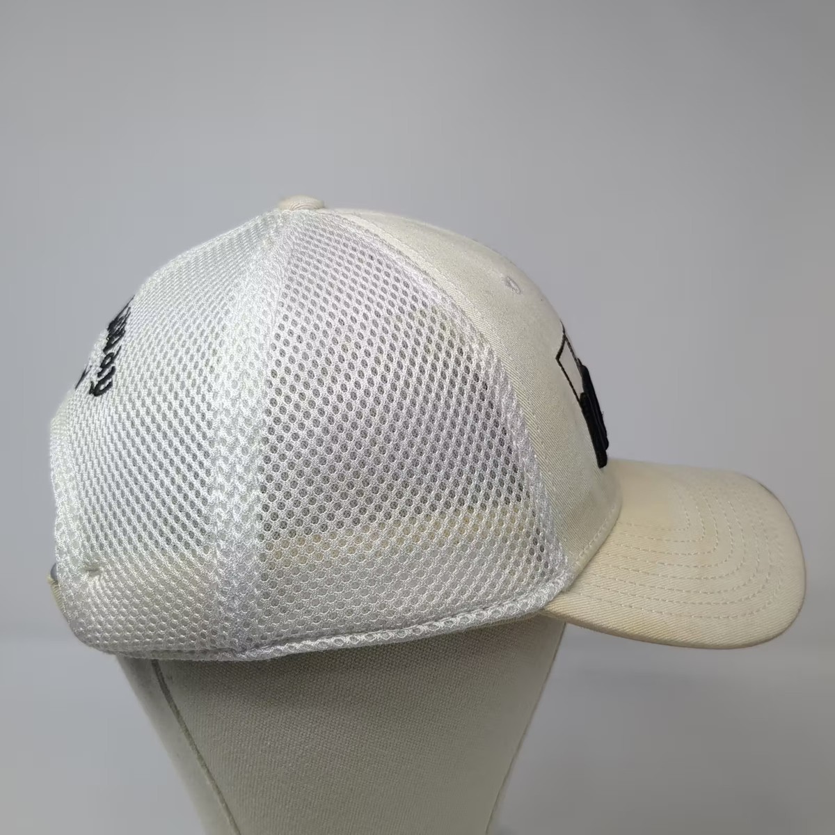 New Era Baseball Cap White Black Hat OS KPMG Callaway Golf Mesh