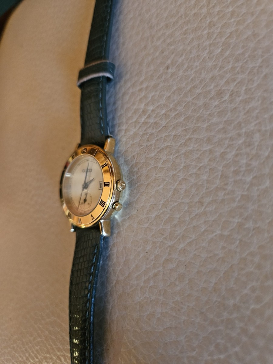 Ladies Gucci 3800L Gold Chronograph Watch 100% Genuine Boxed | eBay