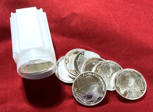 20 - 1 oz. Silver Rounds Buffalo - Design  .999 Fine Tube of 20