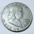1960 D Franklin Half Dollar, 90% Silver, Circulated Coin Free Shipping #8855