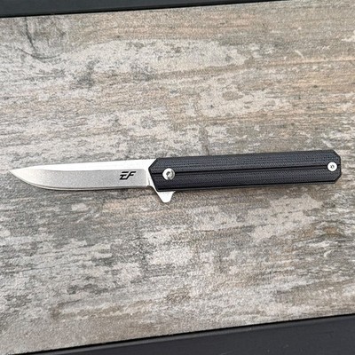 Eafengrow EF64 D2 Folding Knife G10 Handle Manual Flipper Pocket Knife