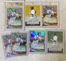 Jeren Kendall LOT of 7 On-Card AUTOs 2018 1st Bowman /25 /50 Leaf 1/1 - Dodgers