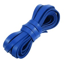 Flat Leather Cord 5.5 Yard 10mm Leather String Strips for DIY Crafts Sapphire