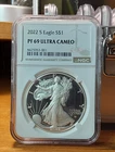 2022 S American Silver Eagle PF 69 Ultra Cameo Brown Label