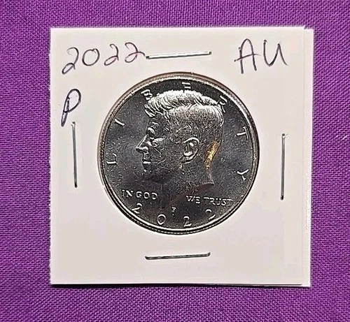 2022 P JFK Half Dollar,  AU, In Coin Flip. ***FREE SHIPPING *** #wj345