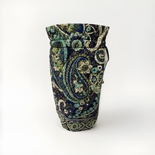 Vera Bradley Bottle Bag. Perfect For Gifting Wine. Blues, Greens, White