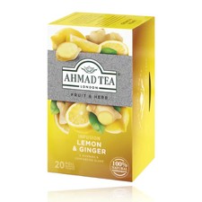 Ahmad Tea Lemon & Ginger Herbal Tea (20 Bags)...
