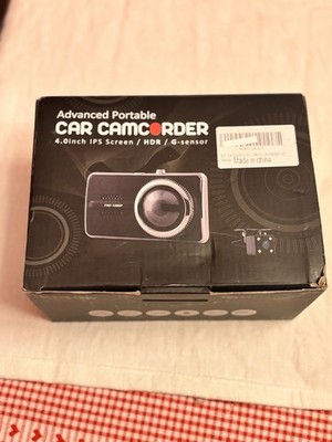 Advanced Portable Car Camcorder 1080P FHD Dual Lens Dash Cam 4'' IPS HDR NIB