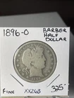 KEY BETTER DATE 1896 O BARBER HALF DOLLAR   In Fine Condition XX263