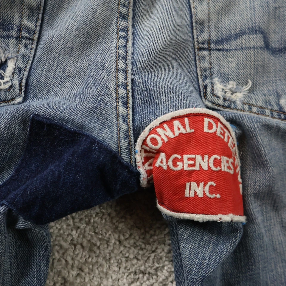 Seven For All Mankind Jeans Womens 28 low rise flared Distressed patch 32X29 - Image 3 of 4