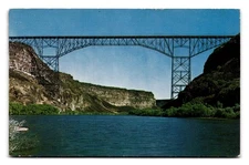 Vintage Perrine Memorial Bridge Idaho Scenic Postcard 1960
