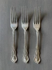 THREE VINTAGE FORKS - STERLING SILVER - RM & S (R. Wallace & Sons)