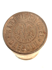 Hartwig & Vogel Dresden Dose Blechdose 1920 S&uuml;&szlig;waren Schokolade Bonbons