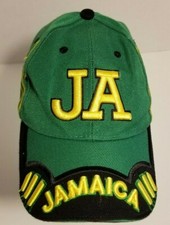 Jamaica Baseball Cap Hat Embroidered Adjustable Colorful Unisex Green Yellow