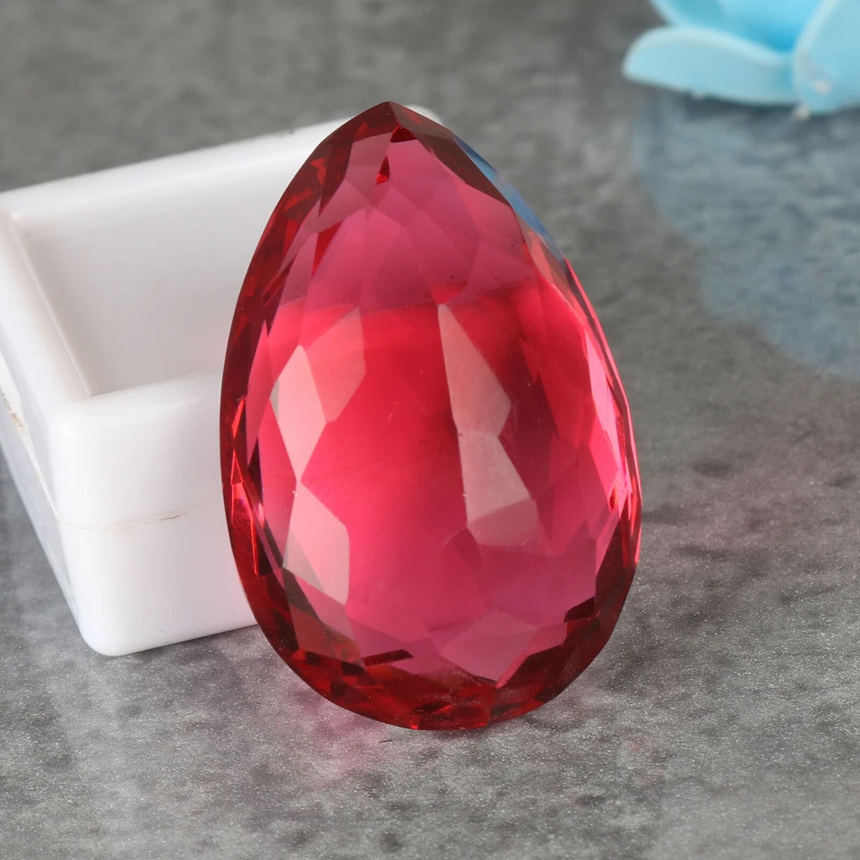 Large Pink Tourmaline 45.75 Ct Pear Faceted Cut Loose Gemstone Gift for Birthday - Image 3 of 4