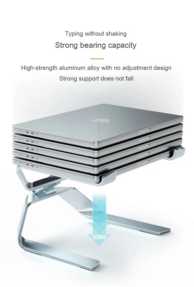 Adjustable Aluminum Laptop Stand for Notebooks & Tablets Up to 17.3 Inches