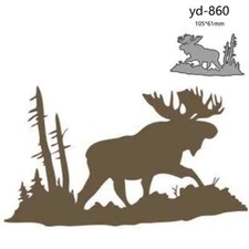 Walking Moose Animal Metal Cutting Dies Scrapbooking Card Making Craft