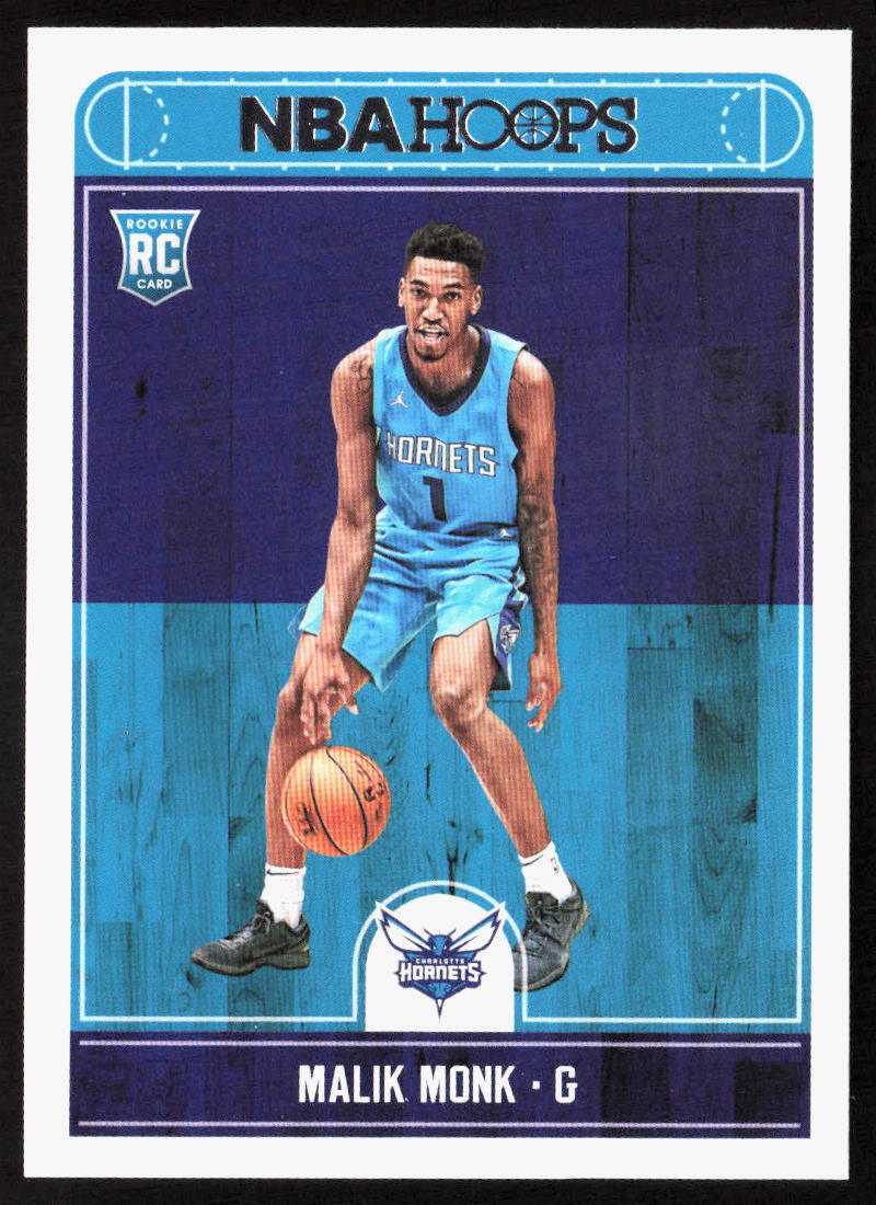 2017-18 Panini NBA Hoops Malik Monk Rookie Card RC #261 Charlotte Hornets