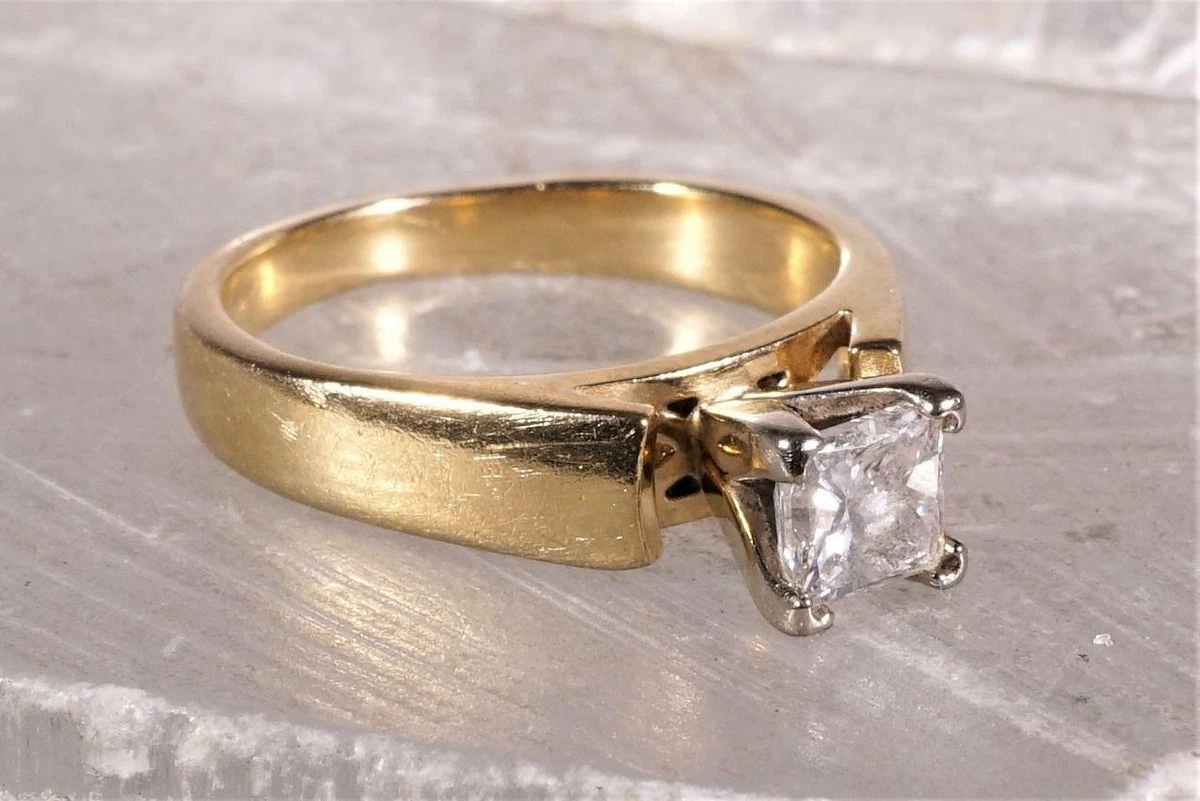 Vintage princess cut diamond ring online