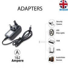 1A 2A 12V Power Supply Adapter for IP/CCTV security camera, AC to DC power cord