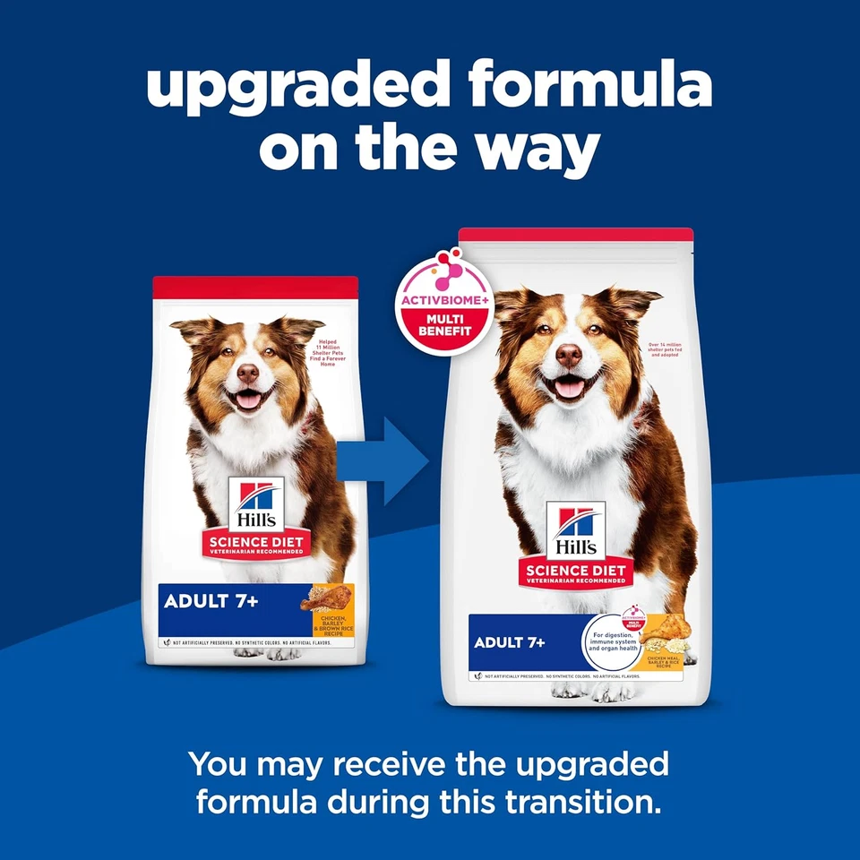 Science Diet Senior 7+ Chicken Meal, Barley & Brown Rice Recipe Dry Dog Food, 5 - Image 2 of 4