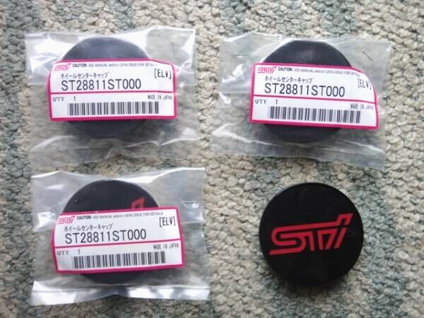 Genuine SUBARU STI Wheel Center Cap ST28811ST000 x4 Impreza Legacy