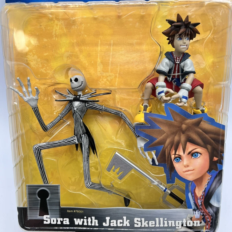 Figura de acción Jack Skellington y Sora paquete de 2 Kingdom Hearts Disney nueva Foto 3 de 4