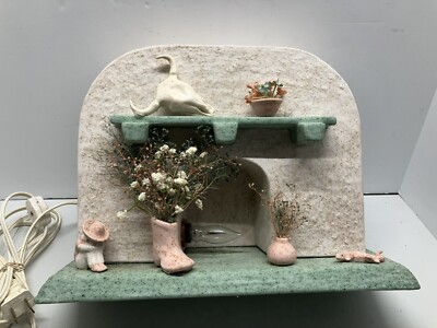 Santa Fe Southwestern Pueblo Ceramic Table Lamp Night Light Vintage Rare Unique