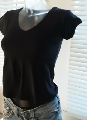 V-Neck T-Shirt Ungaro Fever Gr.S feel the music schwarz