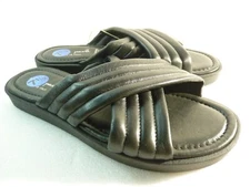 Mila Paoli Women SHoes sandals Black Slide Wedge Size 7.5 SKU 12006