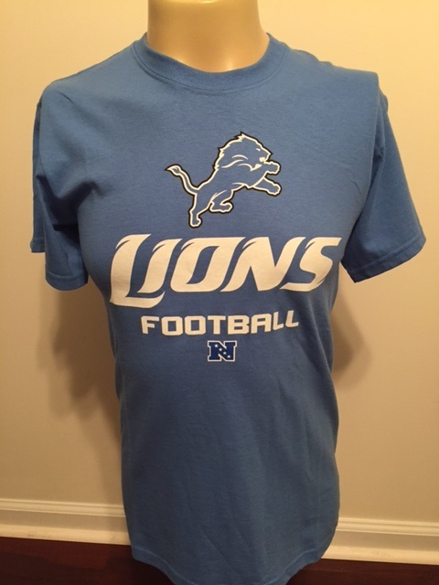 DETROIT LIONS Small Tee Shirt Blue S Adult New with Tags Lions NFL Lions | eBay