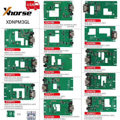 Xhorse MQB48 13 Full Set Adapters XDNPM3GL for Muti-PROG/VVDI PROG/Key Tool Plus
