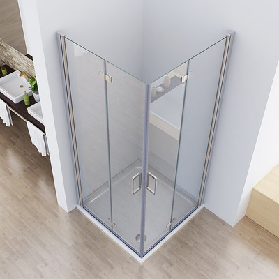 75 x 75 cm Duschkabine Eckeinstieg Duschabtrennung Dusche Duschwand Falttür  195