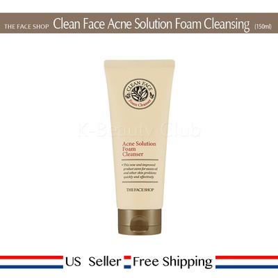 clean face acne solution foam cleansing