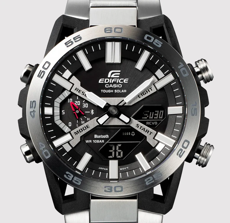 Casio Edifice ECB-2000D-1AEF Solare Bluetooth Fibra Carbonio - listino 199eu - Immagine 3 di 4