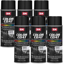 Sem Color Coat Landau Black Vinyl Spray Auto Paint 12 Oz. Sem 15013 6 Pack